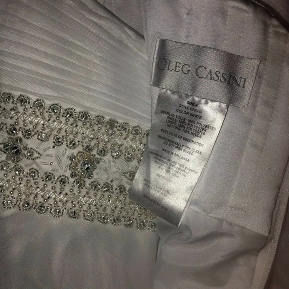 Oleg Cassini  Strapless Designer Wedding Gown 4 - Picture 4 of 4